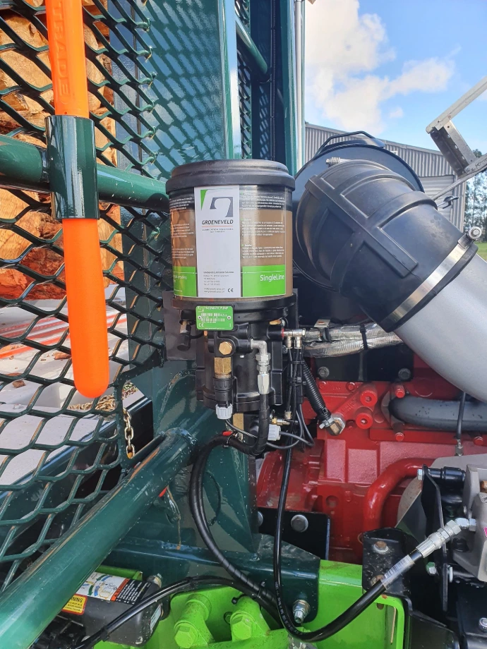 Groeneveld Singleline by LSL Lubrication Solutions on a Foresty Truck
