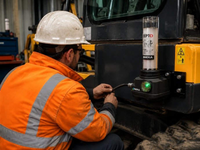 Technician installing BEKA ZEPTO lubrication system