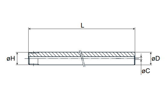Heavy wall tube 1750mm long
