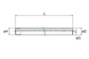 Heavy wall tube 1750mm long