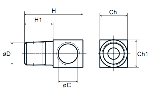1/8 Male/Female Elbow