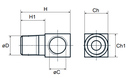 1/8 Male/Female Elbow
