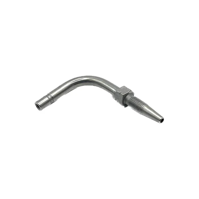 Hose Tail 90 Mild Steel - 8.6 (5/32") Hose Push-in