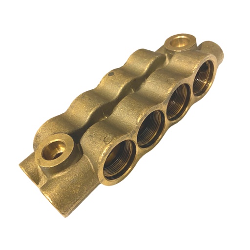 [F111640] 4 + 4 Port Flat Block Twin